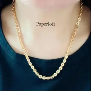 Kalung Nouri Polos Bahan Titanium Wanita Dewasa Emas Gold 24k Realpict Anti Karat Cantik Simpel Elegan Mewah Model Terbaru Fashion Populer Aksesoris Perhiasan Perempuan