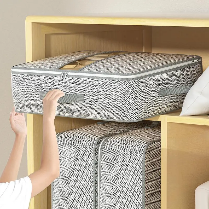 Under Bed Clothes Storage Bag, 1 Count Durable Large Capacity Quilt Storage Bag, Space Saving Bag, Household Storage Organizer for Bedroom, Cozy Bedroom Accessories, Bedroom Accessories, Home Essentials, Summer Essentials, Space Saver Bags 4