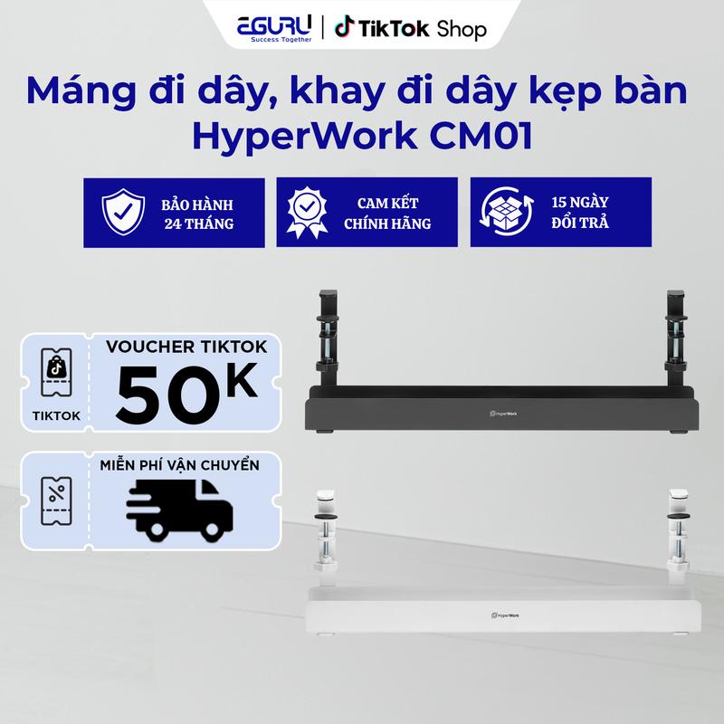 [Deal sốc] Máng đi dây, khay đi dây kẹp bàn HyperWork CM01 | Hàng Chính Hãng | Bảo hành 12 tháng