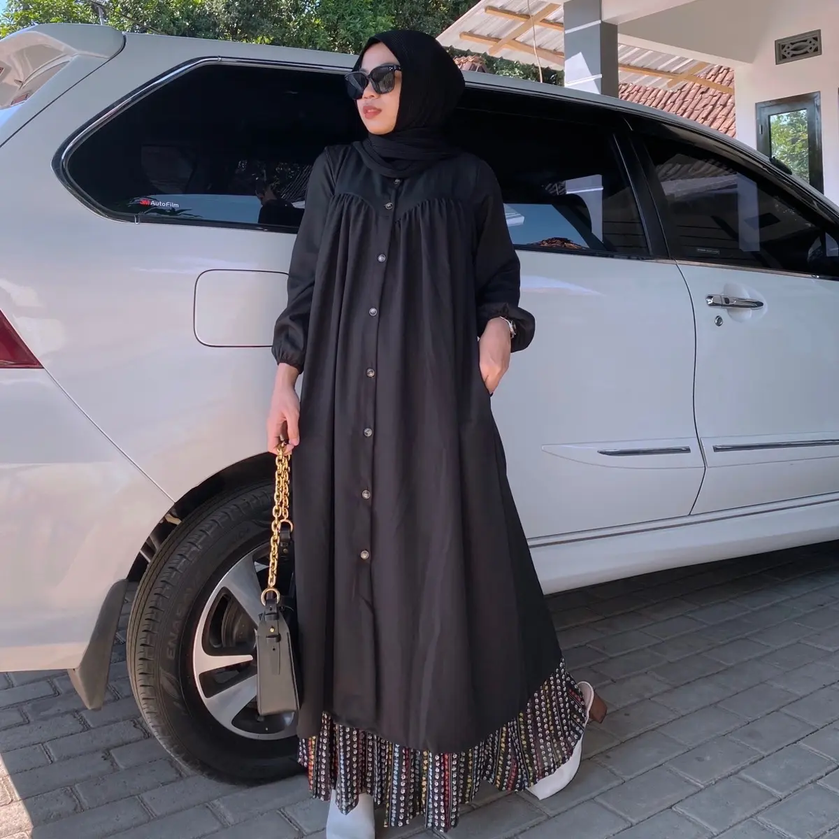 Syakila Long Tunik Oversize MidiDress Jumbo Premium Muslim