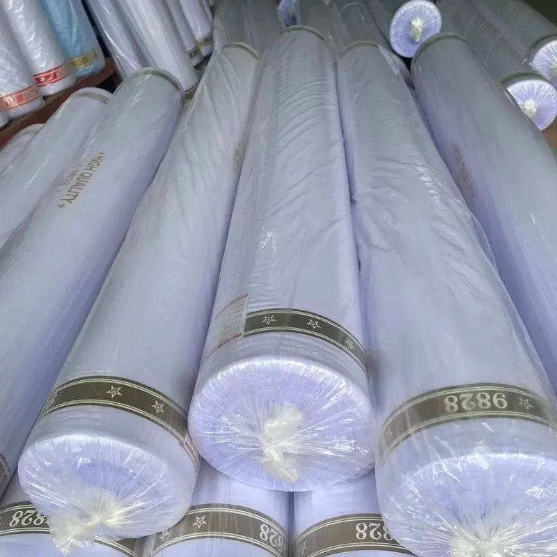 Vải kate silk trắng học sinh, sơ mi nam nữ công sở 7