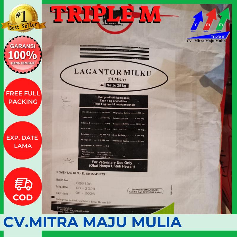 LAGANTOR MILKU 1 Kg - Premix Sapi Kambing Perah 1