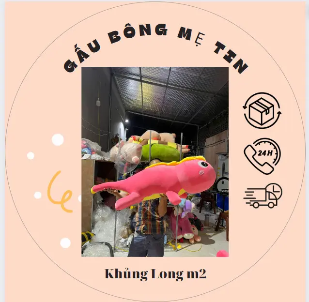gấu bông khủng long size 1m2++