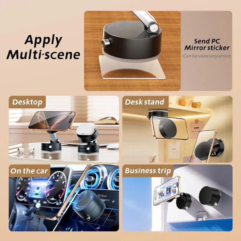 Multifunctional Vacuum Suction Cup Phone Holder, Foldable Magnetic Suction Phone Holder, Phone Accessories for Home Office, Phone Holder 8