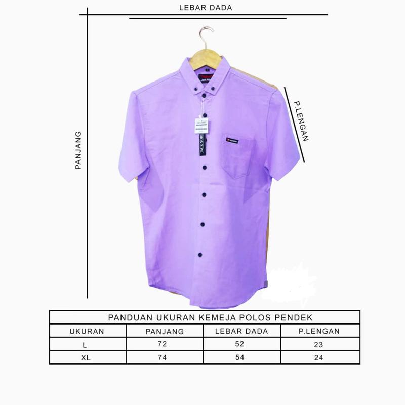 Product Introduction of KEMEJA POLOS PENDEK PRIA SIZE M-XL Casual Basic Katun Lembut 0