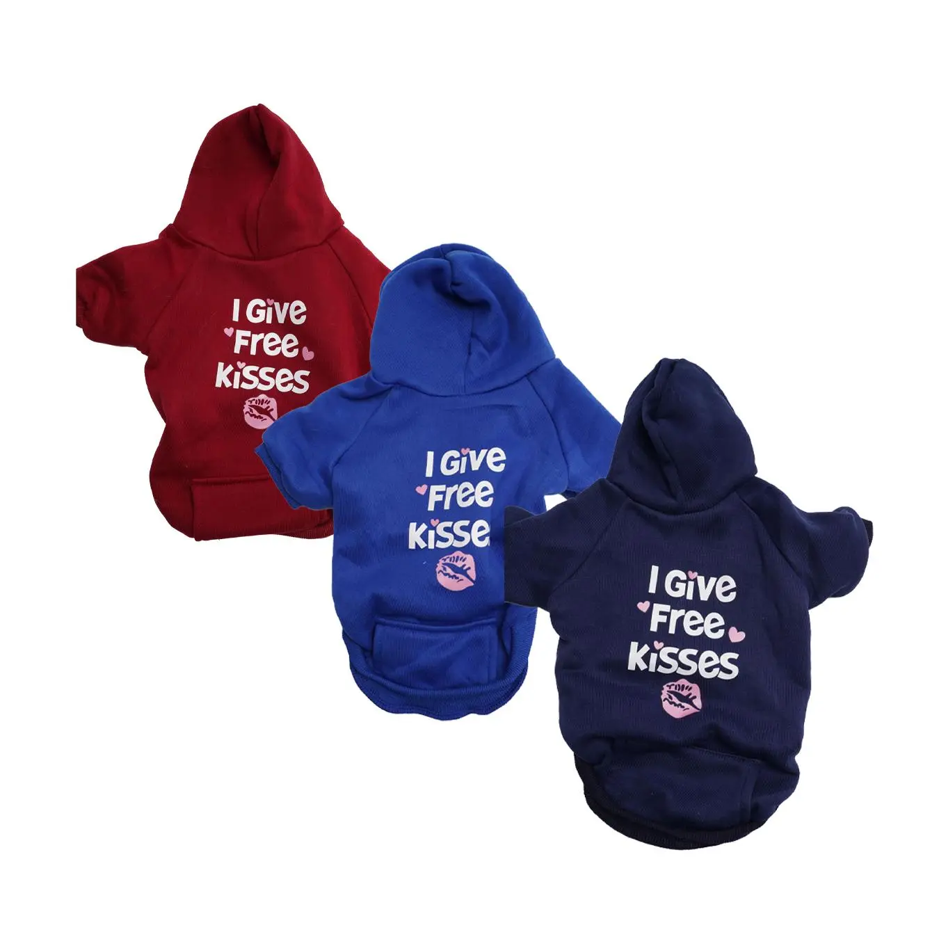 Dog Hoodie, 3 Counts/set Letter Print Pet Hoodie, Pet Clothes for Small Medium Large Dogs, Dog & Cat Clothing, Dog & Cat Supplies