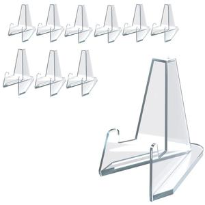 Soporte para exhibición de tarjetas de acrílico, 10 piezas/set de estante para exhibición de tarjetas transparente, estante para almacenar tarjetas de grado PSA, tarjetas de intercambio y tarjetas deportivas