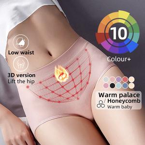 Seluar Dalam Wanita, Rekaan Sarang Lebah 3D, Lancar, Pinggang Rendah / Pertengahan, Angkat Pinggul, Seluar Dalam, 156