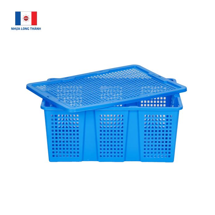 Sóng hở Nhựa Long Thành HS036-SH L596,1±6mm x W420,7±4mm x H258,5±3mm Rổ