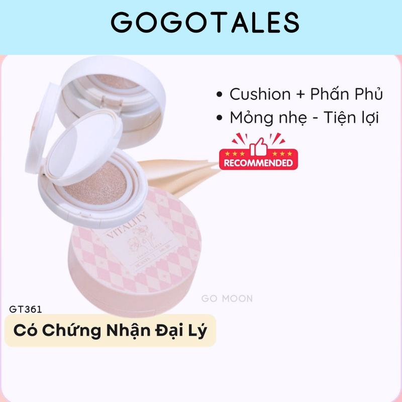 Gogo Tales Cushion Phấn Phủ 2 in 1 Kết Hợp 2 Tầng GOGOTALES Vitality GT361 che khuyết điểm kiềm dầu khoá lớp make up Trang Điểm Mỹ Phẩm Cosmetic Women Nữ