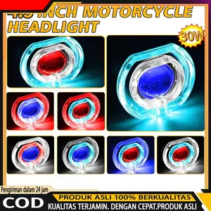 COD Fer Lampu Biled 2.5 Inch MODISH + Shroud Devil Eye | Projie Laser Cut Off High Low 30W Super Terang Waterproof