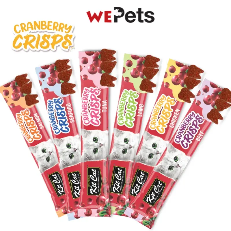 100% Quality  Kit Cat Cranberry Crisps Cat Treats 20g