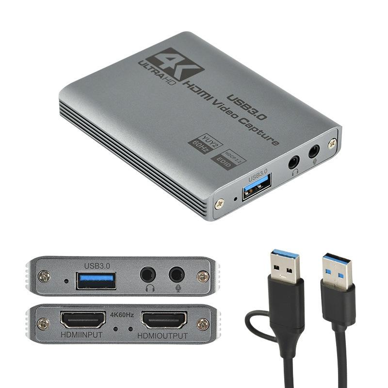 Video capture card HDMI to USB in 4K/out 1080 60pfs cho Đ.Thoại/máy ảnh/PS4/…