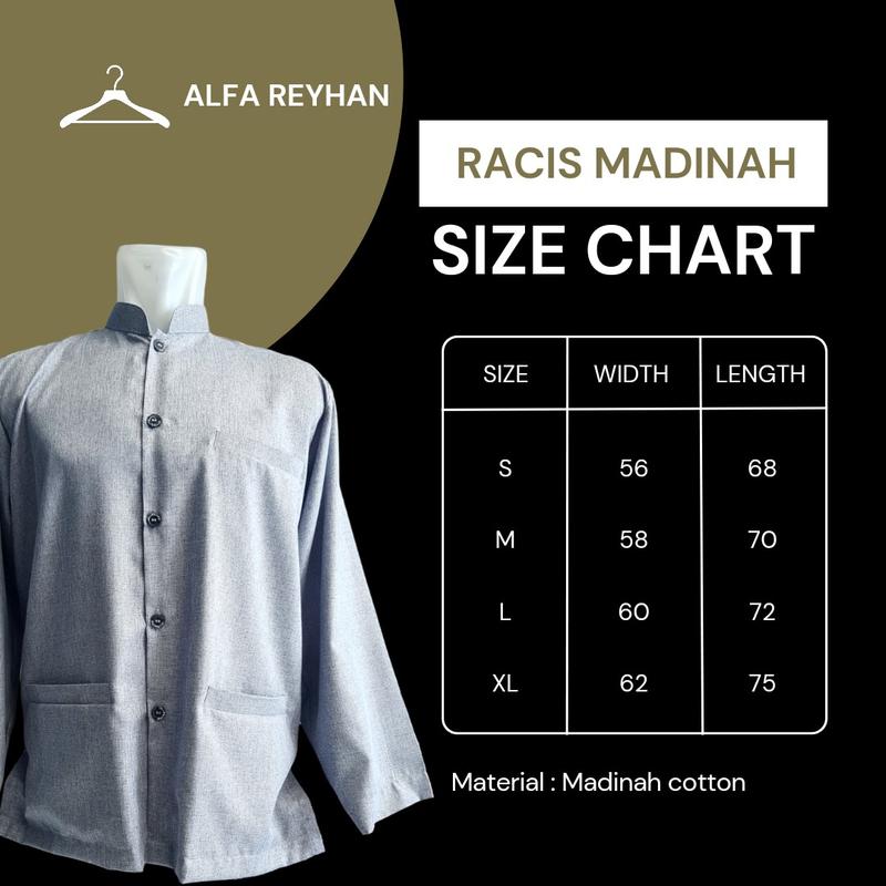 Product Introduction of Lembut Baju koko madinah Alfa reyhan / taqwa katun madinah / kerah sanghai / baju koko habib Polos Dewasa Muslim Mewah Pria 0