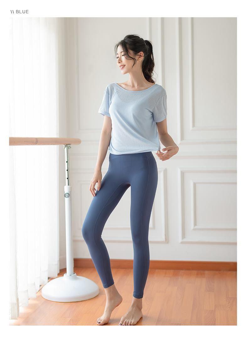 Product Introduction of Quần Áo Tập Yoga Áo Phông Ngắn Tay, Dành Cho Phụ Nữ, Phong Cách Cổ Tích Thanh Lịch, Thiết Kế Lưng Ngầu Dáng Rộng Thích Hợp Chạy Bộ Và Thể Dục, Áo Thể Thao Ngắn Tay 13