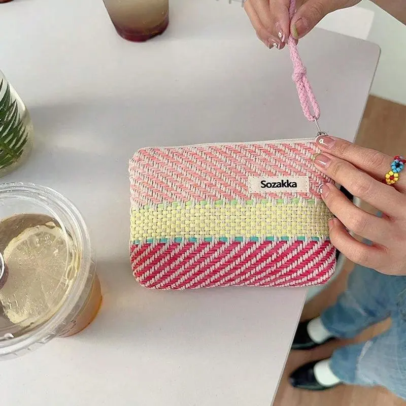 Mini Makeup Bag Set, Portable Travel Cosmetic Bag, Zipper Makeup Organizer Pouch, Versatile Storage Bag for Women and Girls