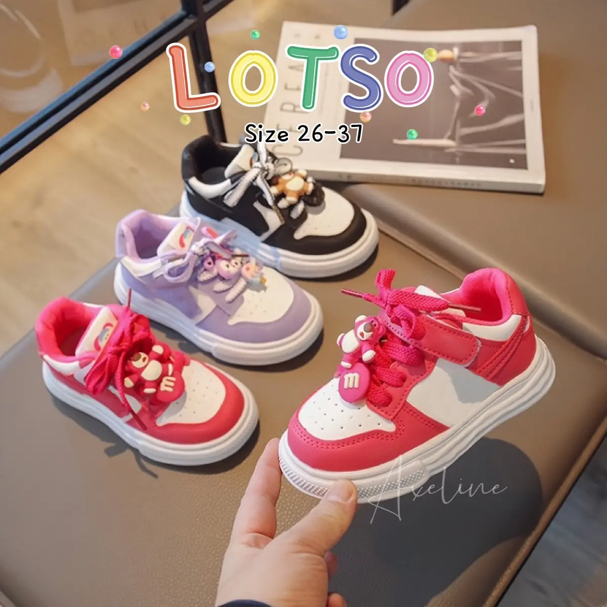 AXELINE - Sepatu Sneakers Anak Unisex Karakter LOTSO STELLA | Sepatu Anak Laki Laki Sepatu Anak Perempuan SY030