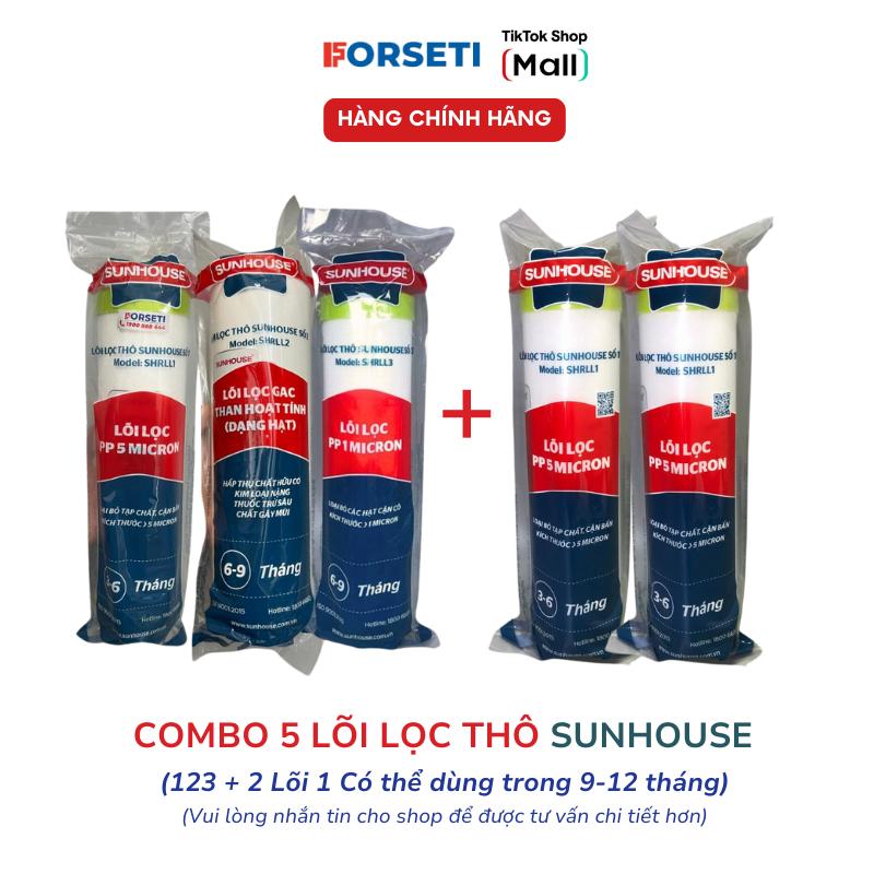 Combo 5 lõi lọc thô dùng cho máy lọc nước Sunhouse