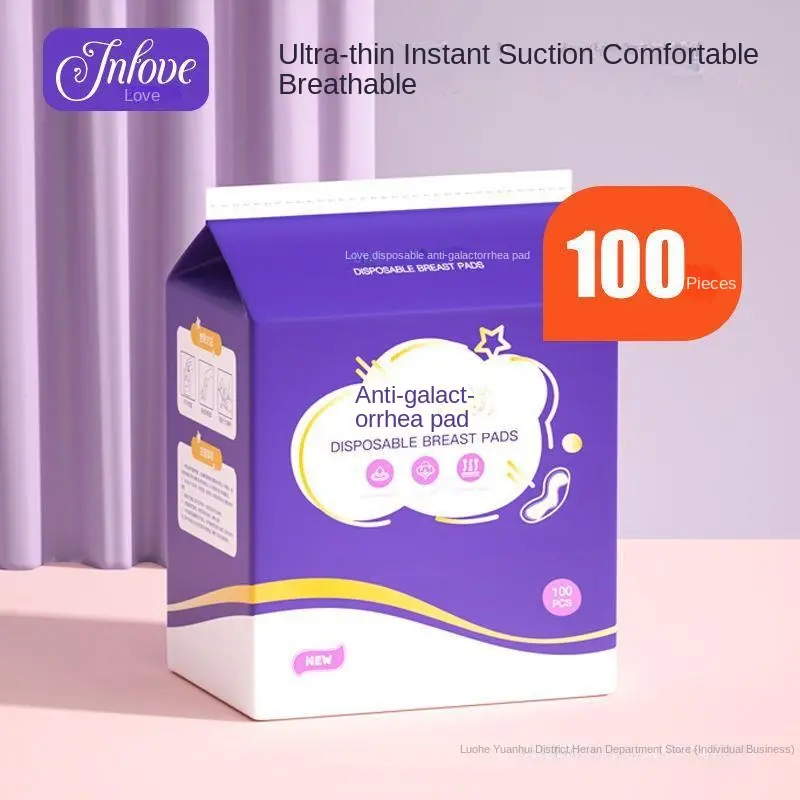 Anti-Spill Pads Disposable Breastfeeding Spill Pads Spring and Summer Milk Blocking Breathable Spill-Proof Leak-Proof Maternity Breast Pad