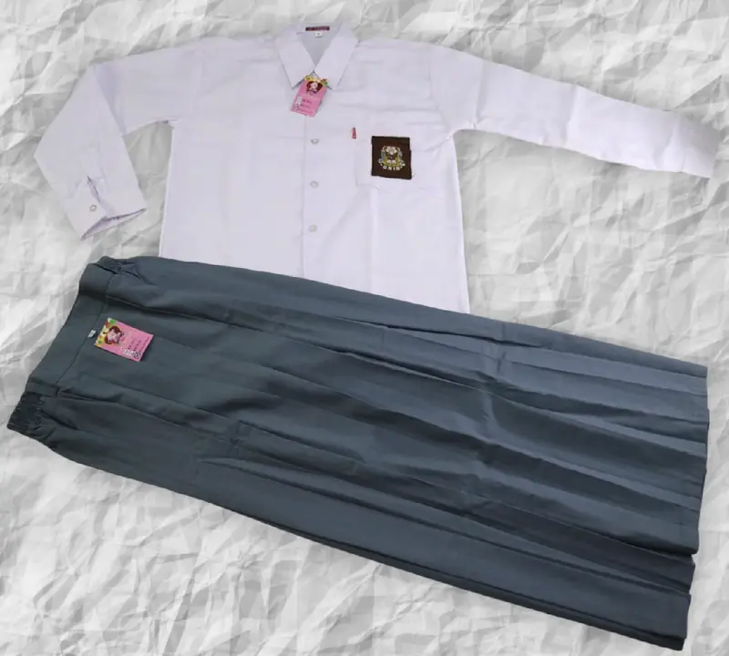 1.setel seragam Putri sekolah SMA 1-3 Baju Rok Bordir Fashion 2