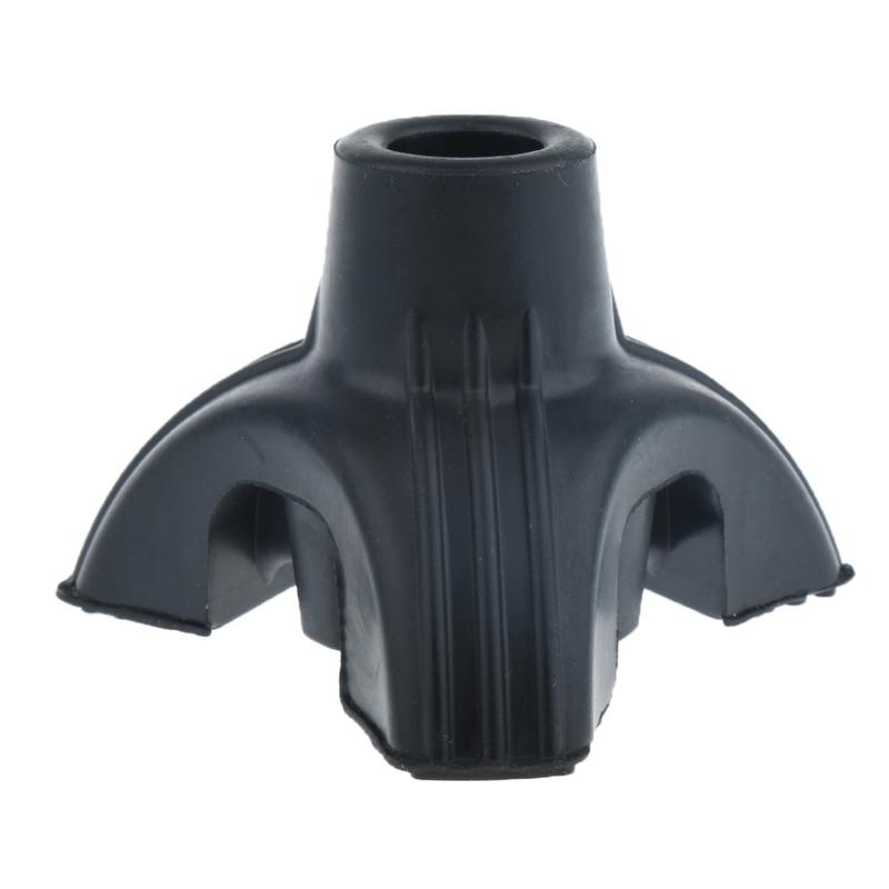 Black Tripod Anti Slip Rubber Replacement  Cane Stick Crutches 5/8 inch 3/4 inch 4