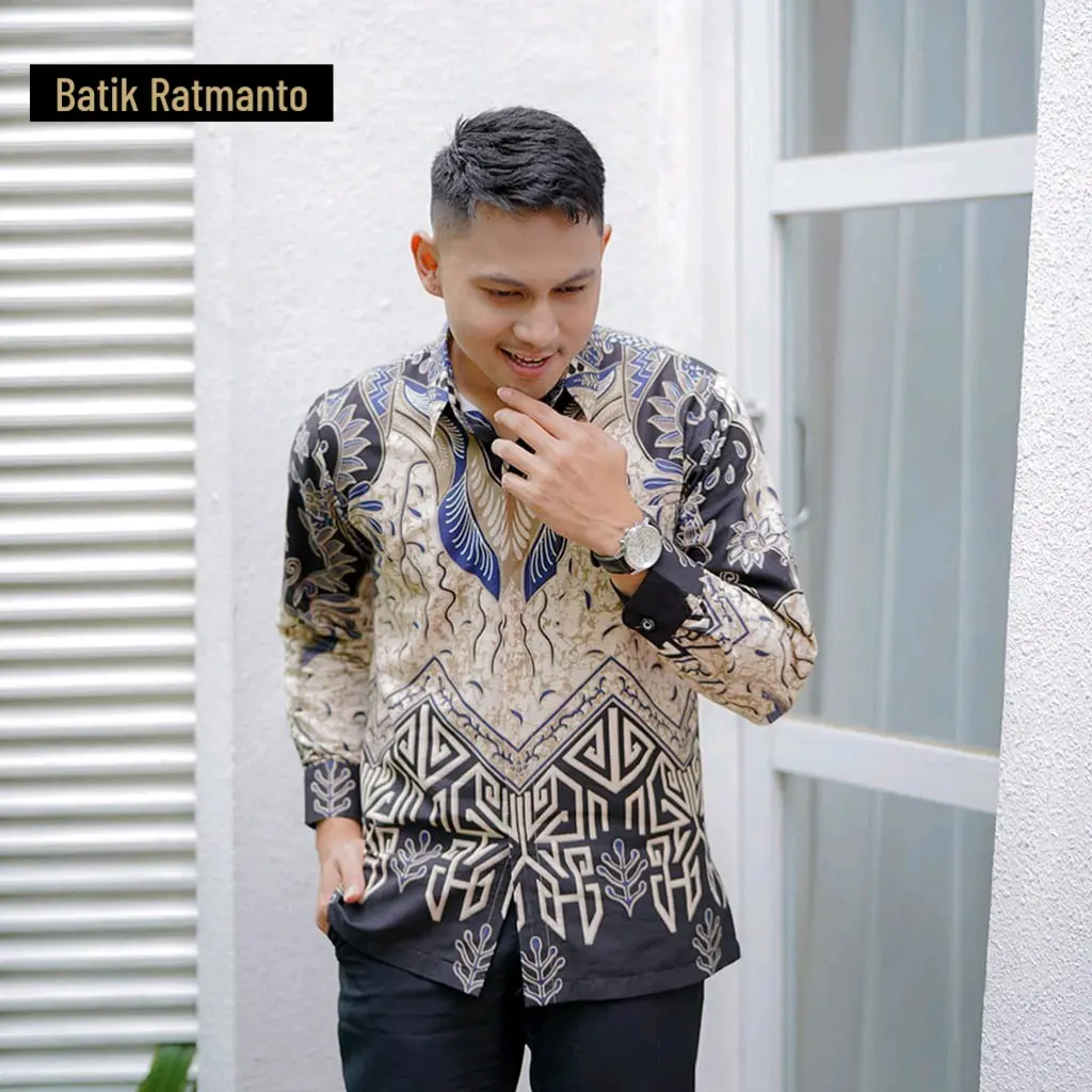 Kemeja Batik katun  Solo SUKMA DONGKER baju fit nyaman semi