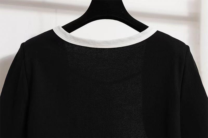 Product Introduction of Quần Áo Nữ Ngoại Cỡ Bộ Đồ Hai Mảnh, Váy Hai Dây Bó Sát Dễ Phối Đồ Áo Cardigan, Thích Hợp Cho Cô Gái Béo, Mùa Xuân Mới, Năm Phát Hành 2024 Women Top 5