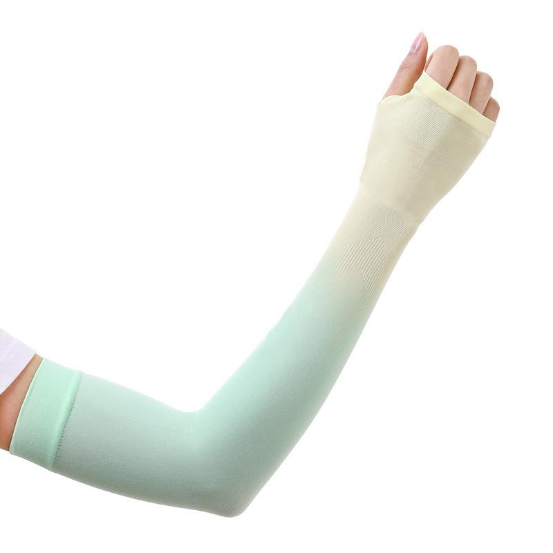Gradient Color Viscose Fiber Oversleeve Summer Ice Sleeve Thin Female Male UV Protection Cycling Sun Protection Sleeves 7