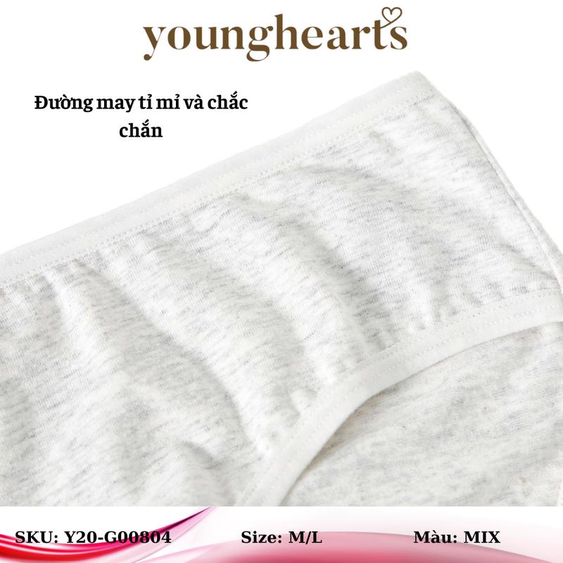 Product Introduction of Combo 5 quần lót nữ Y20-G00804 nhãn hiệu Young Hearts, vải cotton 25