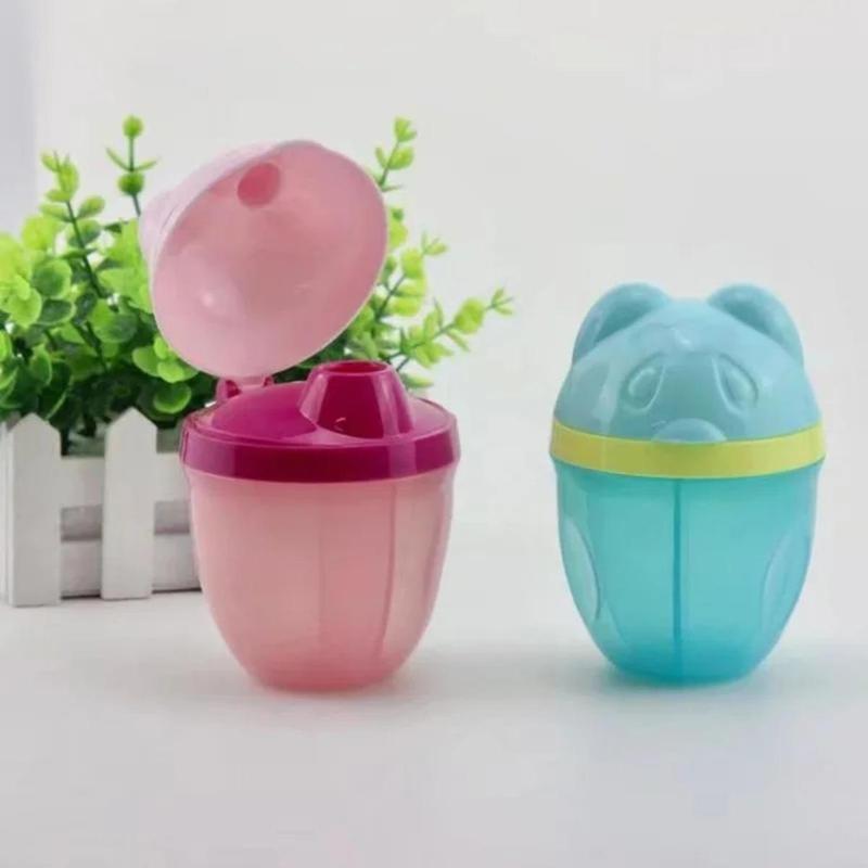 Hộp Đựng Sữa Bột Hình Gấu, 3 Ngăn, Cầm Tay, Dung Tích Lớn, Hộp Đựng Thức Ăn, Chống Rò Rỉ, Thích Hợp Cho Bé Bú, Hộp Đựng Công Thức, Hộp Đựng Sữa Bột Trữ Sữa Voi bình  giữ bình  giữ ấm 1