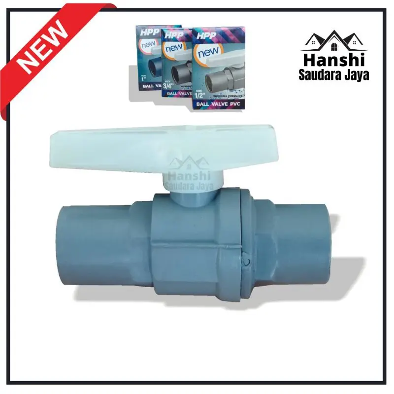 Ball Valve PVC Ukuran 1/2" 3/4" 1" Inch / Stop Kran Jarum New HPP