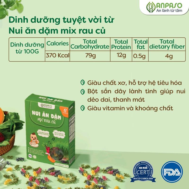 Nui Ăn Dặm Rau Củ ANPASO 150g 5