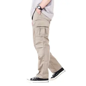 Celana Cargo YSPANTS Panjang Pria Reguler Fit - Khaki - Formal, Kantong, Quickdry, 6 Kantong Outdoor Twill Keren Casual Outdoor Twill