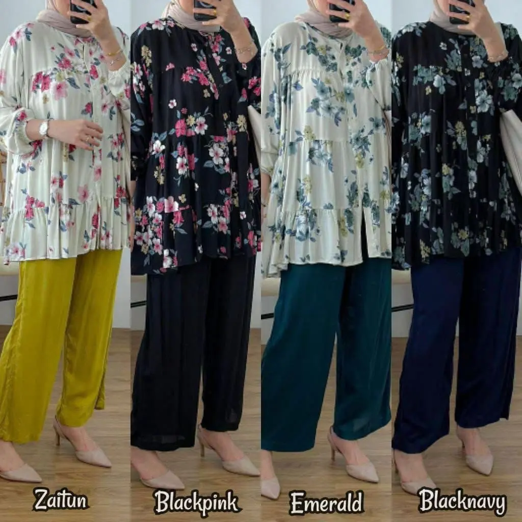 Setelan wanita Jumbo terbaru // MEERA ONE SET  Atasan Diamond Celana Airflow