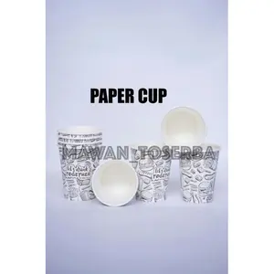 Paper cup 8 Oz / Gelas kertas kopi 80z / gelas cup teh (50 PCS)