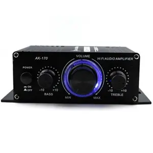 HiFi Mini Stereo Car Amplifier AK170 Treble Bass Booster AK-170 Amplifier Rumah