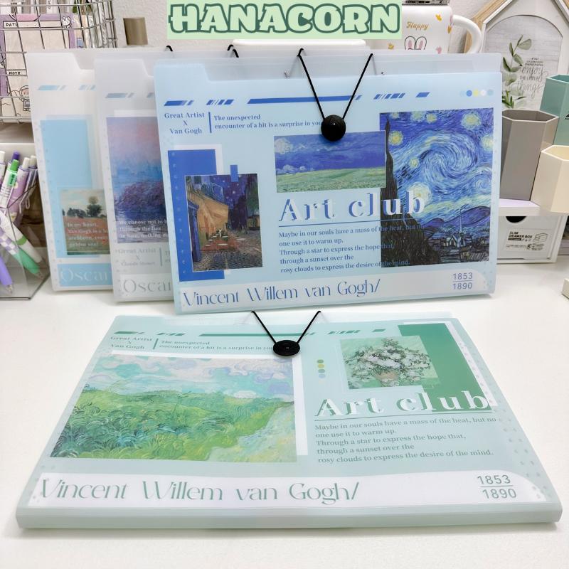 Cặp đựng tài liệu A4 dạng 8 ngăn ART CLUB hàng cao cấp (Ảnh thật) HANACORN - Túi đựng tài liệu bằng nhựa cứng cáp chống nước, bảo quản file tài liệu hồ sơ tiện dụng - CX173 túi  đựng