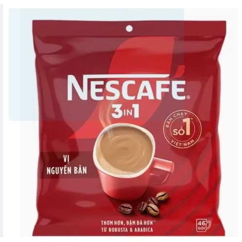 Cà phê sữa cafe hoà tan Nescafe 3in1 bịch 46 gói net đỏ