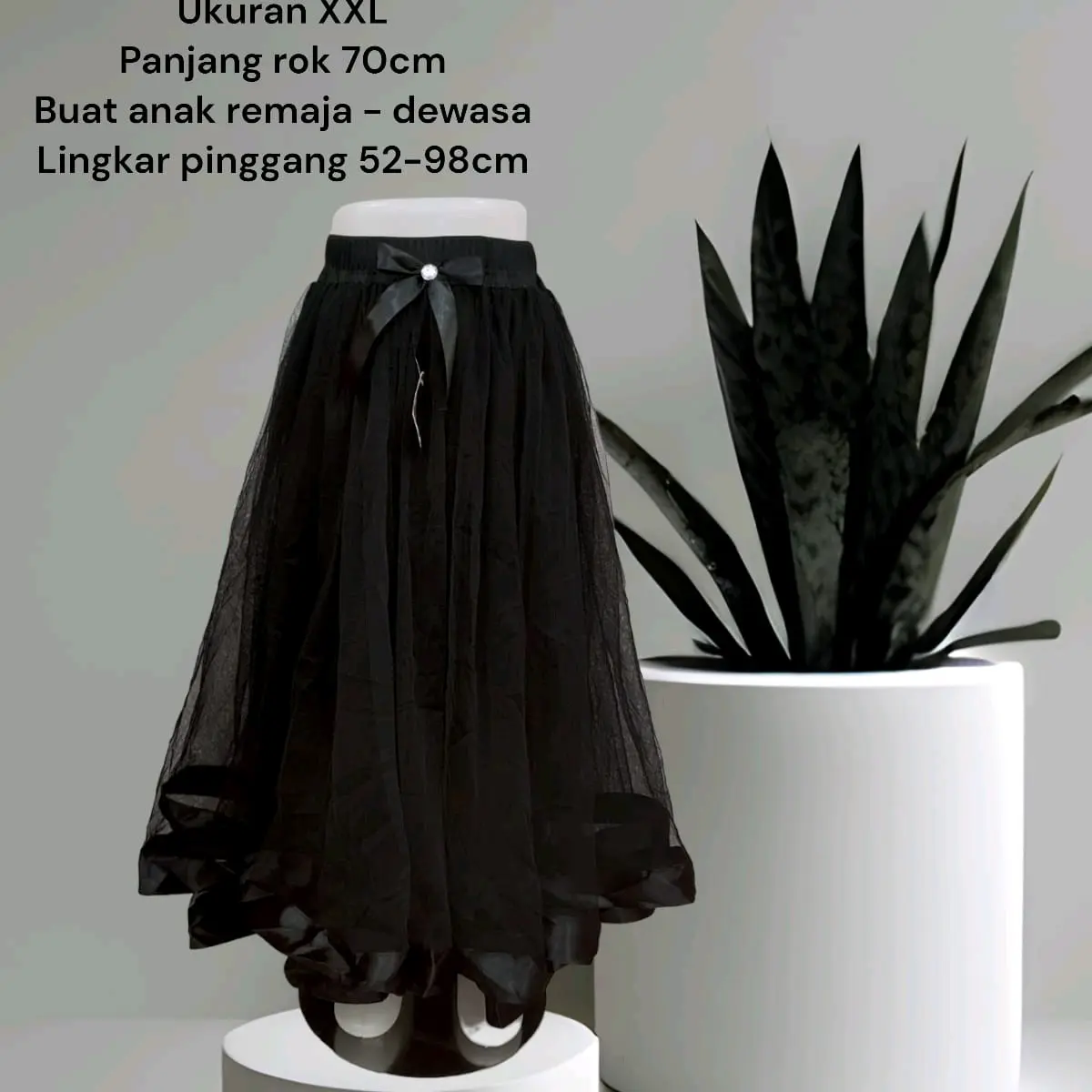 Rok ceria dewasa / rok tile 2 susun / rok khusus hitam / rok seragam wanita
