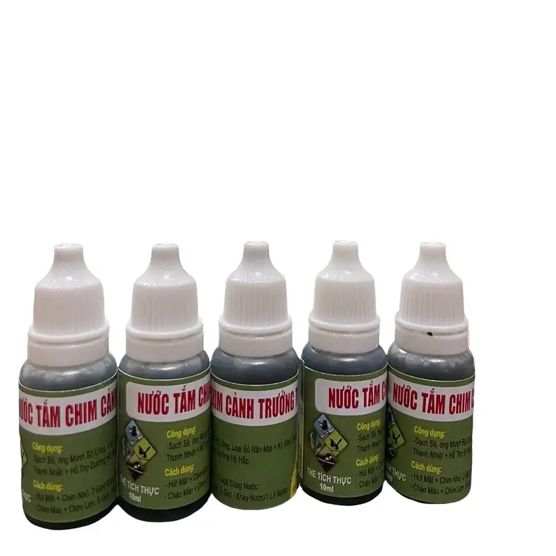 Nước Tắm Chim Cảnh 10ml Trưởng Trọng . Sạch Sẽ , Óng Mượt Bộ Lông 0