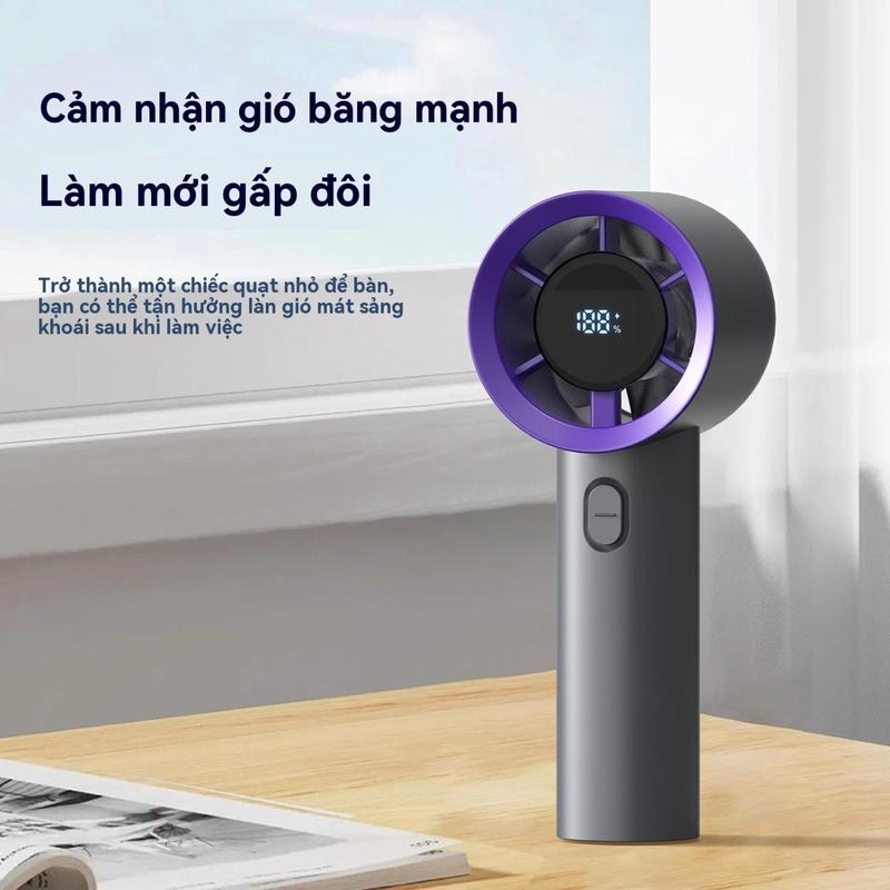  Quạt Mini GOOJODOQ 4000 mAh Có Thể Sạc Lại Cầm Tay Di Động Gió Mạnh 199 Tốc Độ Cao Turbo Phản Lực Giải Pháp Mát Mẻ Và Tiện Lợi Cho Mùa Hè 