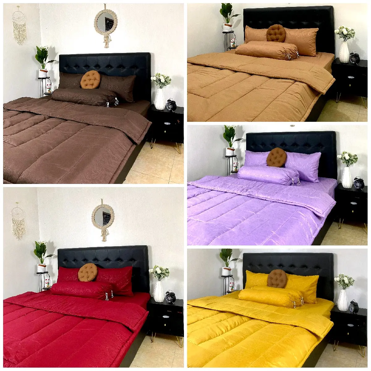 BED COVER SET SPREI POLOS EMBOS