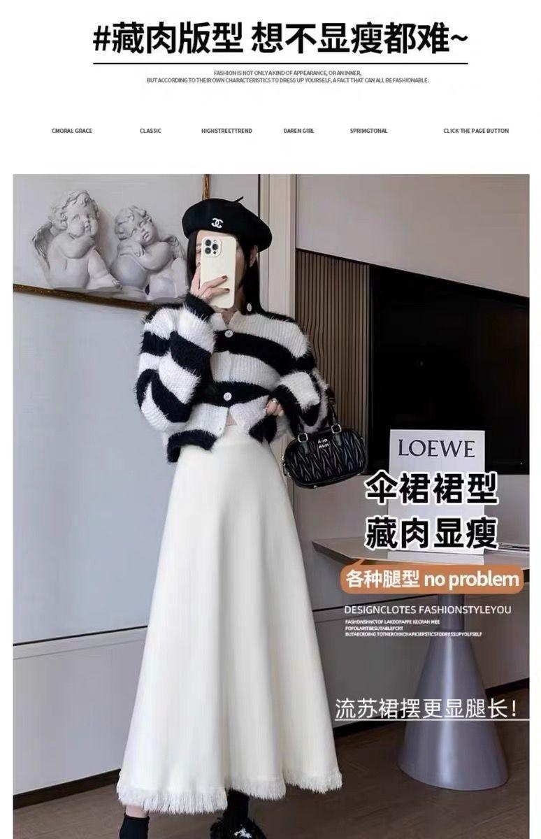Product Introduction of Chân Váy Len, Màu Đen, Dành Cho Phụ Nữ, Mùa Xuân Và Mùa Thu, Ngoại Cỡ, Cô Gái Đầy Đặn, Che Bụng, Dáng Ô Chữ A, Dài Trung Bình, Hình Quả Lê, Chân Váy 13