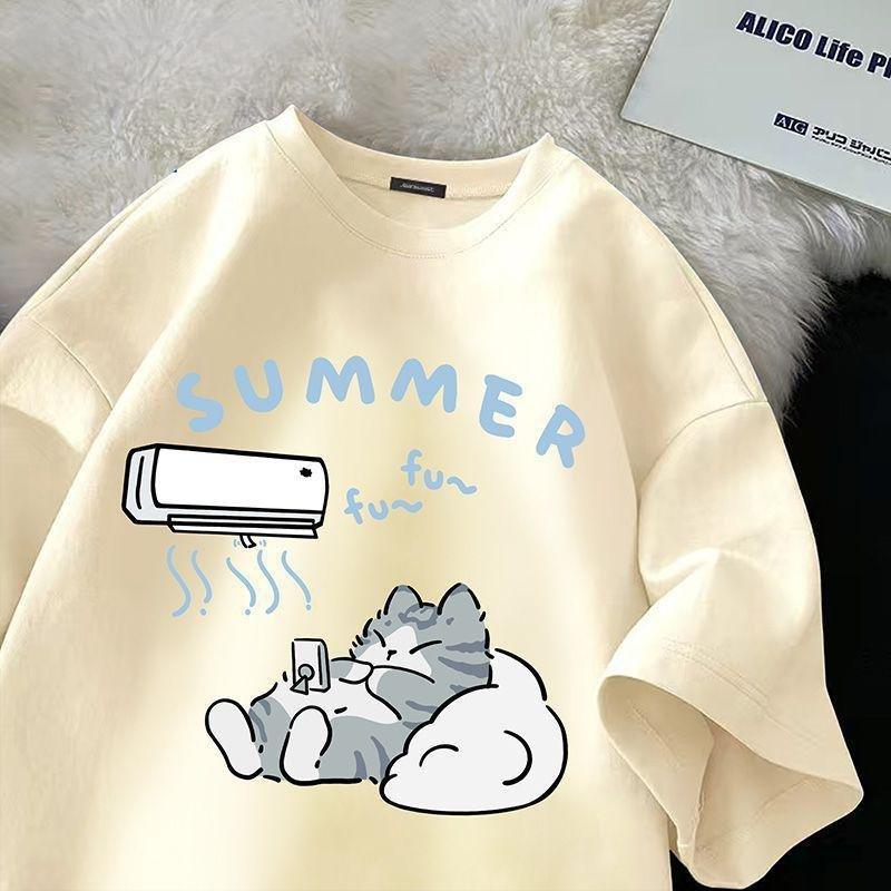 Áo thun con mèo MEO MAY LANH tay lỡ unisex nam nữ phông form rộng teen cổ tròn freesize cotton giá rẻ basic dễ thương đơn giản menswear