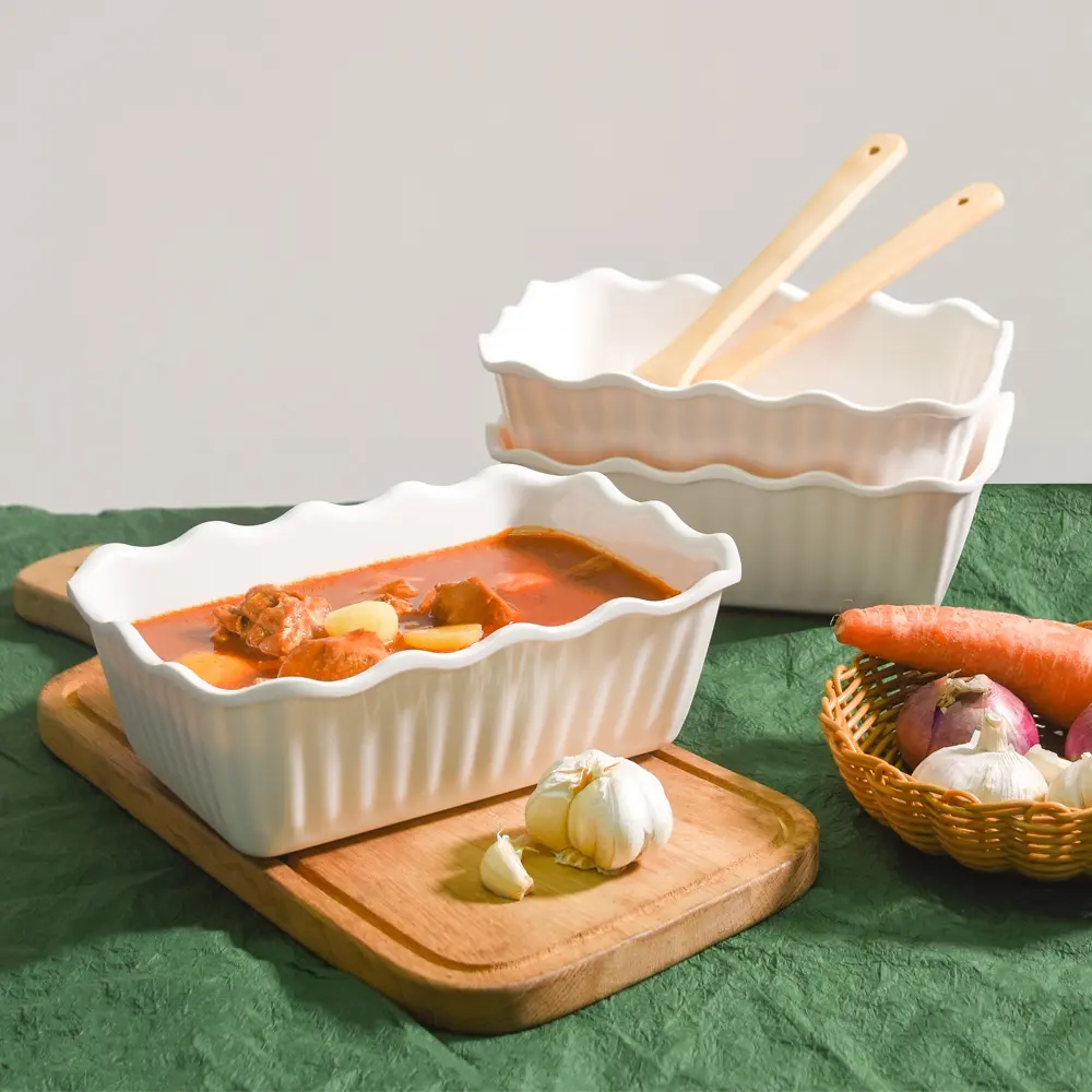 Melawares Ivory 3 Piece 10 inch Rectangular Server Set - TikTok Shop ...
