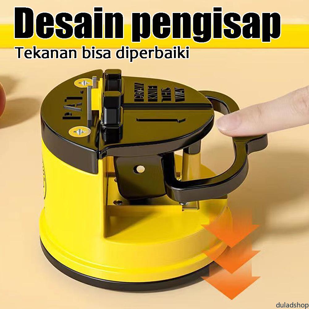 Pengasah Pisau Mini Dapur Dengan Cangkir Hisap Alat Asah Pisau Cepat Rumah Tangga Batu Asah Portable Anti Slip Praktis