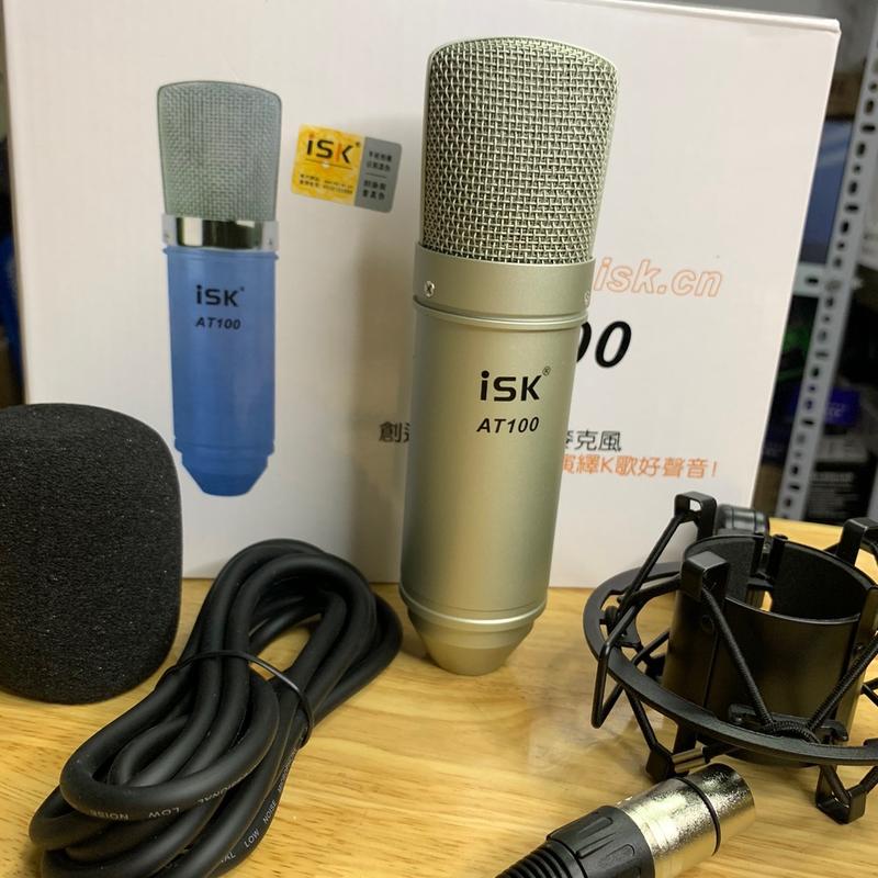 Mic thu âm ISK AT100 Hoa Vinh hát chuyên hát Livestream mic 5v