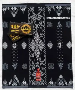 SARUNG SAMARINDA HMM ORIGINAL/SARUNG santri/SARUNG SHOLAT/SARUNG DEWASA motif muslim nyaman  tebal  lembut Santri Hitam