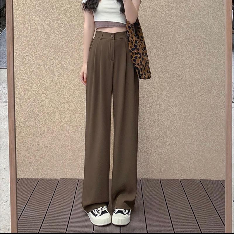 QUẦN SUÔNG CULLOTES CẠP CAO VẢI GOLD HÀN DÀI 97CM VÀ 102CM Nữ Women