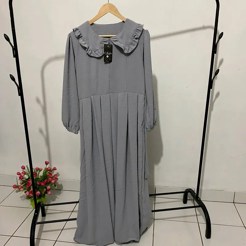 GAMIS CRINCKEL AIRFLOW TERBARU/GAMIS POLOS CRINCKEL 3
